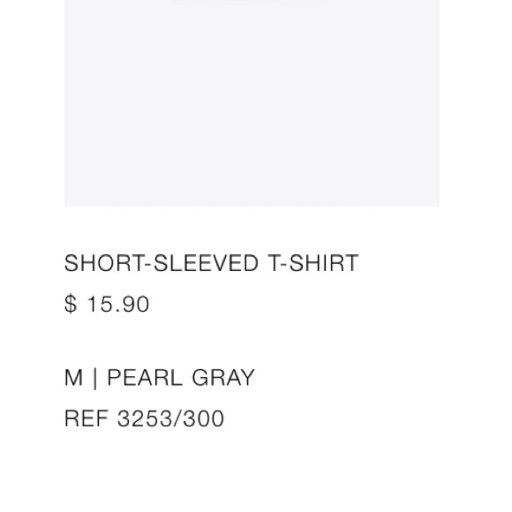 Zara Short-Sleeved T-Shirt in Pearl Grey size Medium - Picture 10 of 11